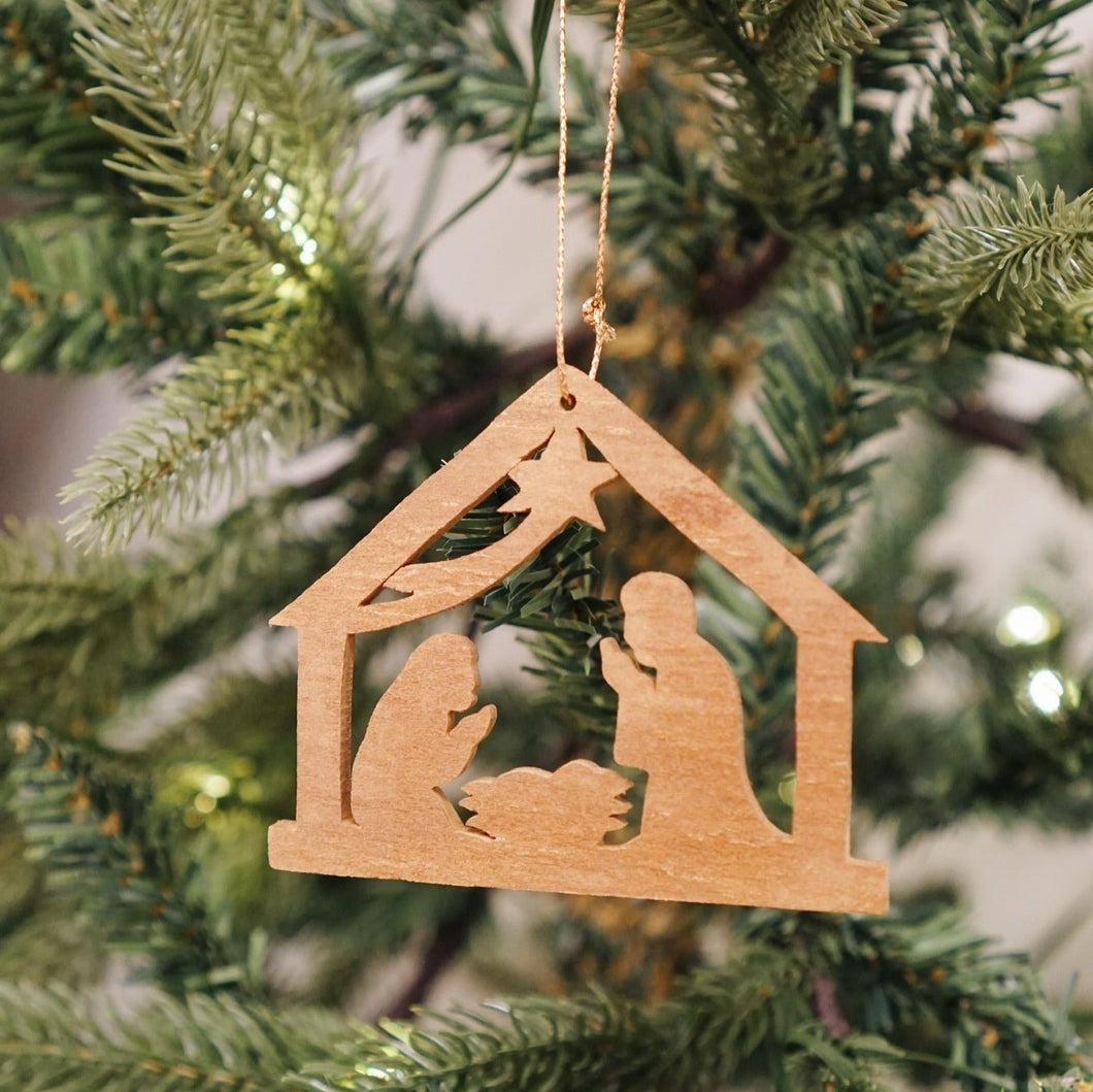 Holy Night Cinnamon Bark Ornament