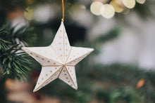 Gold + White Star Ornament