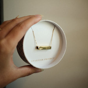 Give Justice Gold Bar Necklace