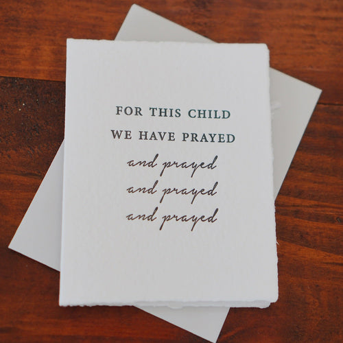 For This Child We Have Prayed Card