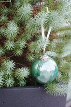 Recycled Glass Watercolor Ball Ornament