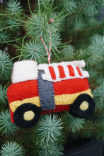 Firetruck Felt Wool Ornament