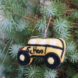 School Bus Felt Ornament