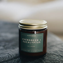 Evergreen + Eucalyptus Mini Amber Candle