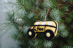 School Bus Felt Ornament