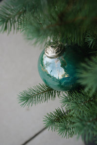 Recycled Glass Watercolor Ball Ornament