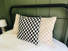 Black Checkered Pillow Cover