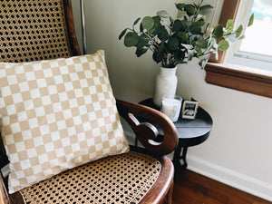 Black Checkered Pillow Cover