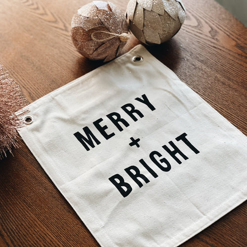 Merry + Bright Banner